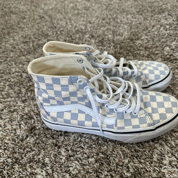 Blue and white checkered vans women size 7 1/2 - Picture 3 of 6